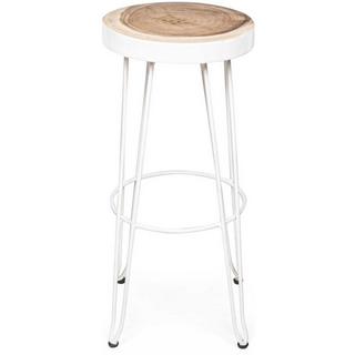 mutoni Tabouret de bar Rakel blanc  