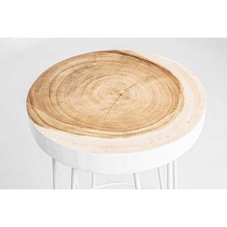 mutoni Tabouret de bar Rakel blanc  