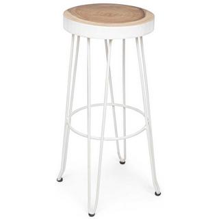 mutoni Tabouret de bar Rakel blanc  