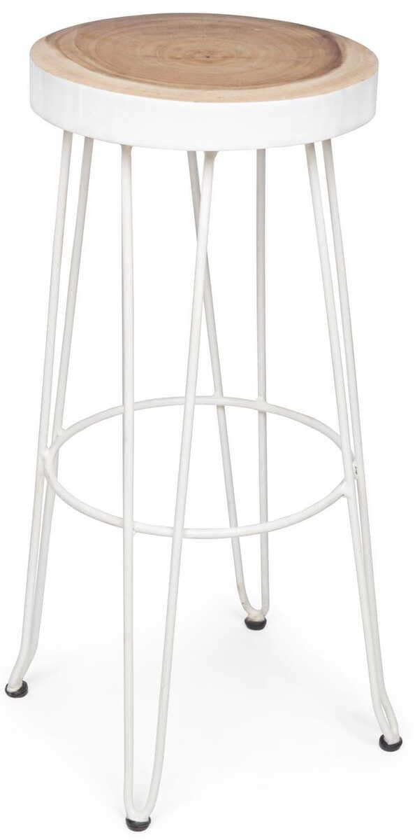 mutoni Tabouret de bar Rakel blanc  