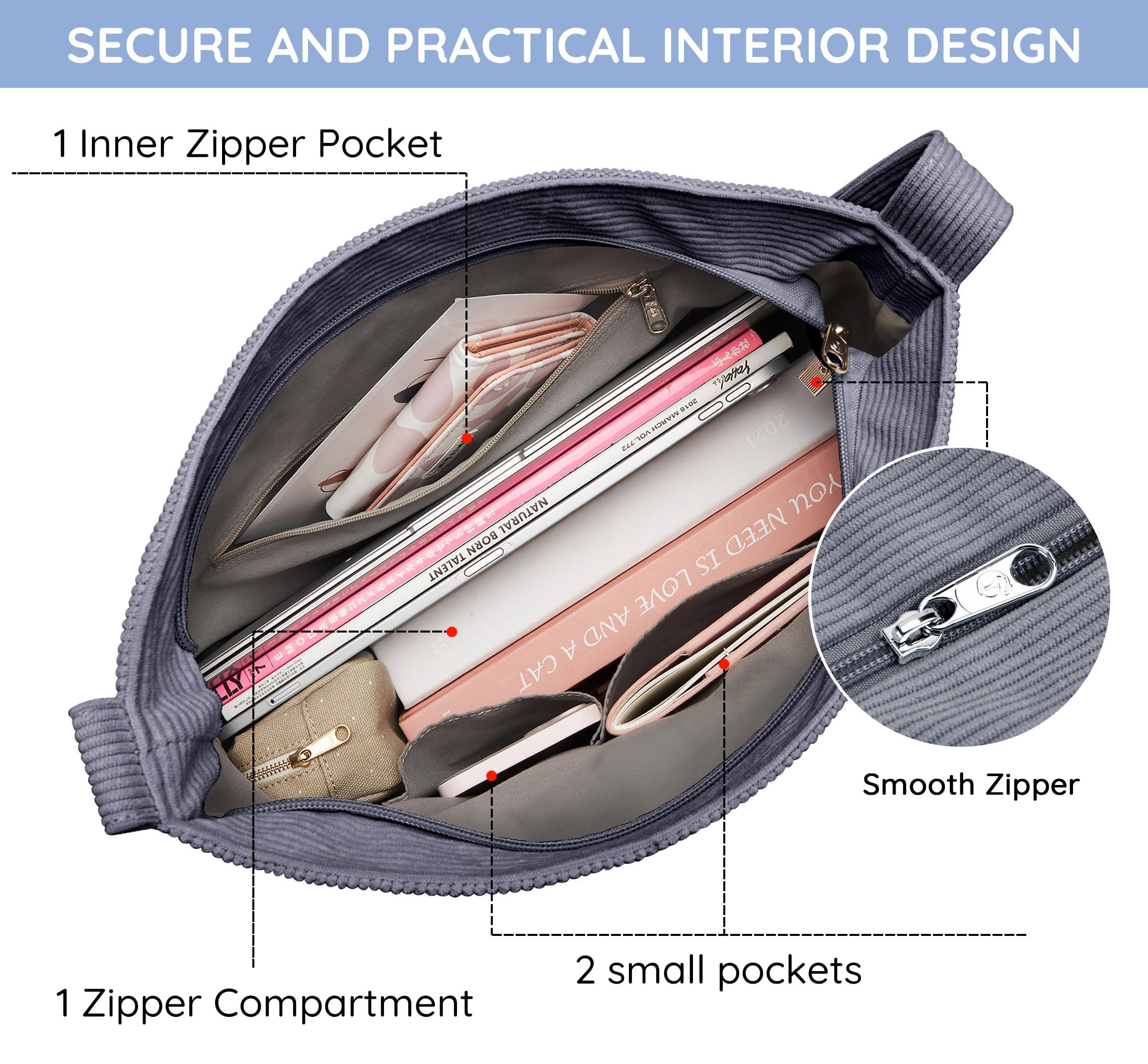 Only-bags.store Kordtasche Umhängetasche mit Reissverschluss Wasserdichter Shopper  