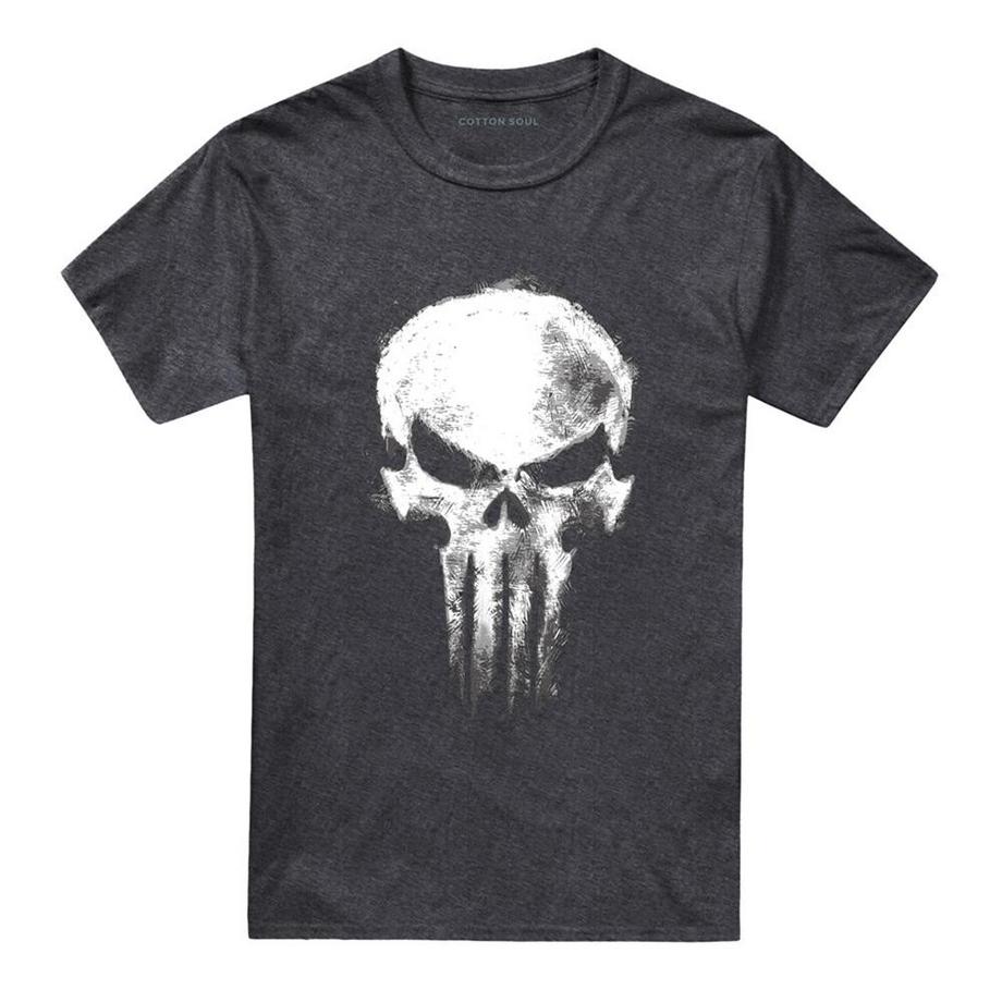 T-ShirtMotif Punisher Motiftyle Crâne Born Again