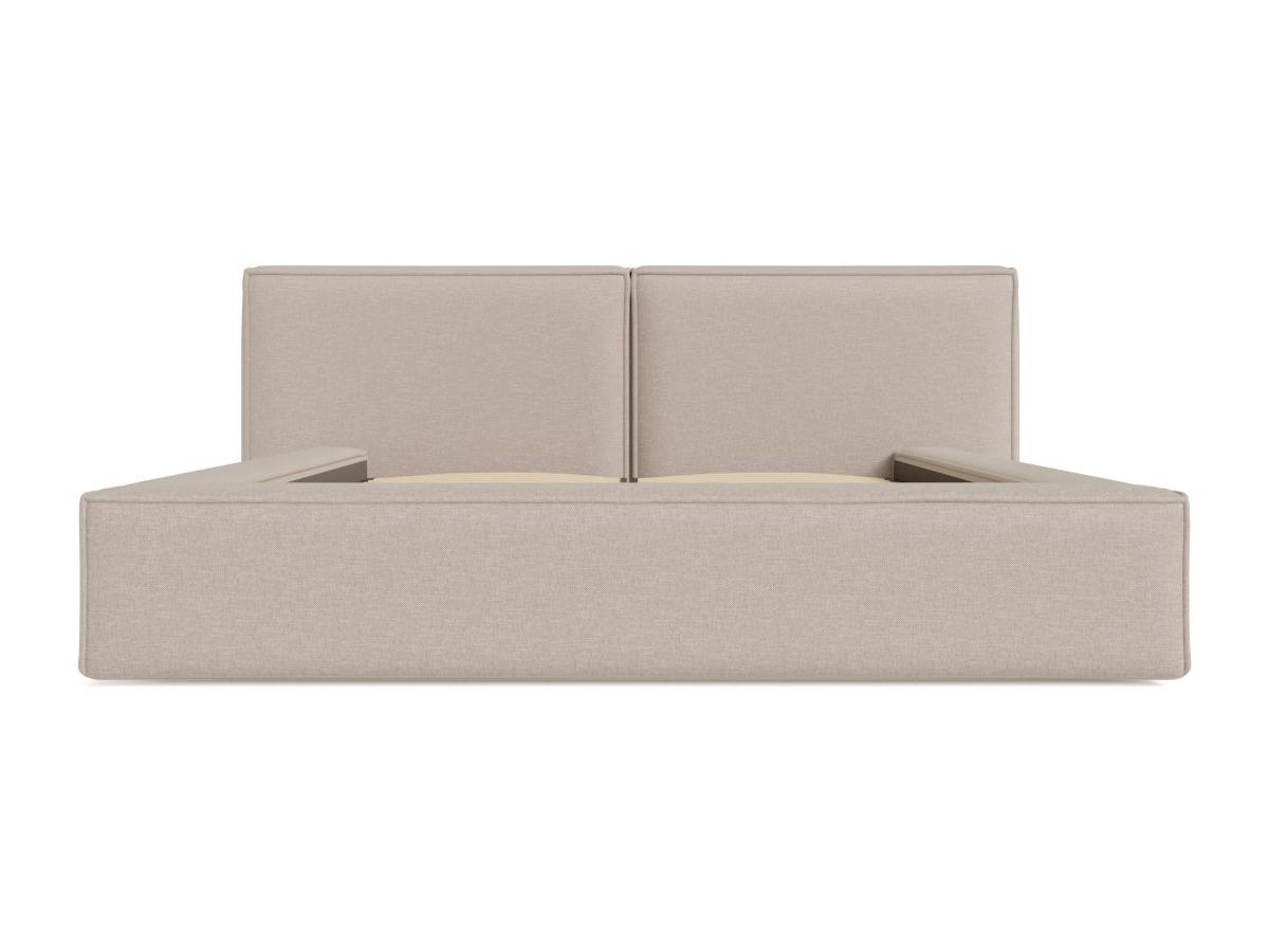 PASCAL MORABITO Lit coffre 140 x 190 cm - Tissu - Beige - TIMANO de Pascal Morabito  