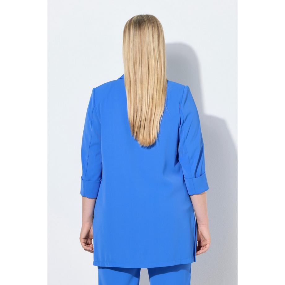 Ulla Popken Blazer Collo Revers Spacchi Laterali Maniche 3/4  