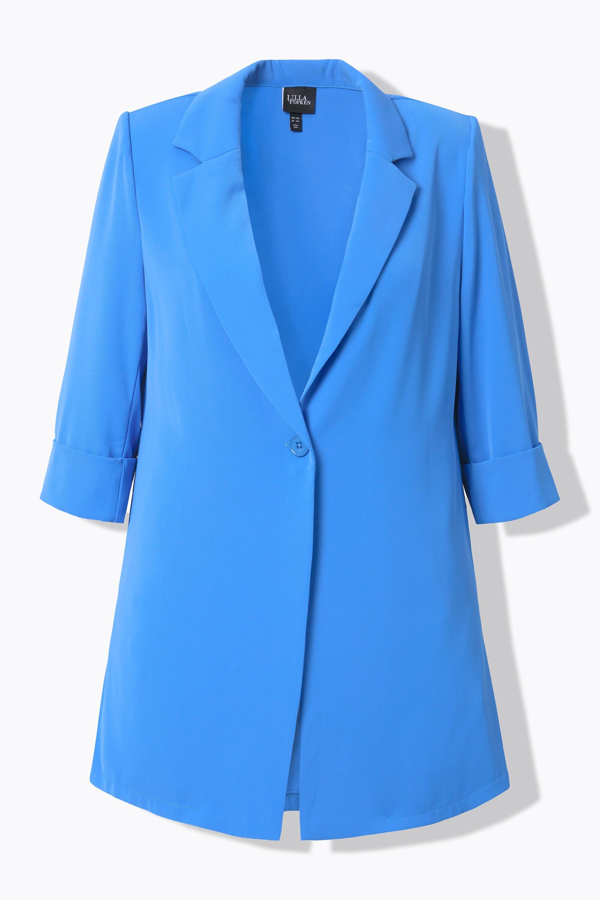 Ulla Popken  Blazer, Reverskragen, Knopfverschluss, 3/4-Arm 