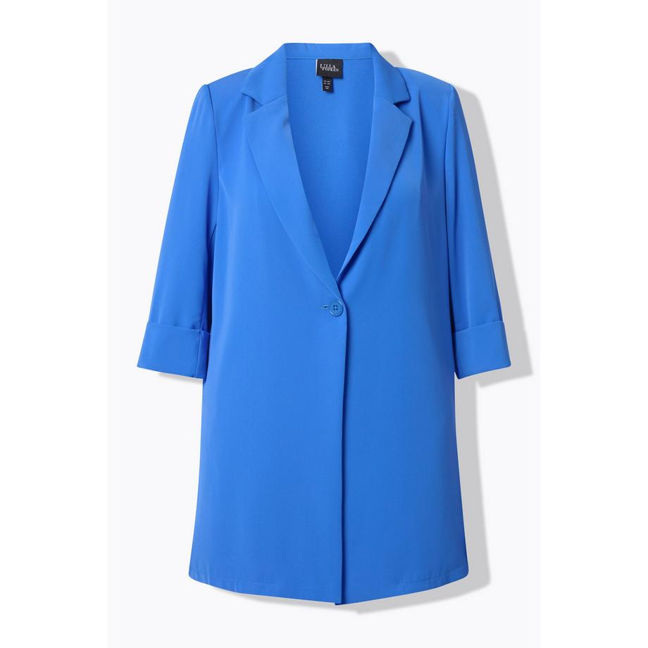 Ulla Popken Blazer Collo Revers Spacchi Laterali Maniche 3/4  