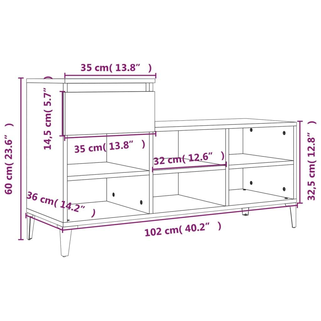 VidaXL scarpiera Legno multistrato  