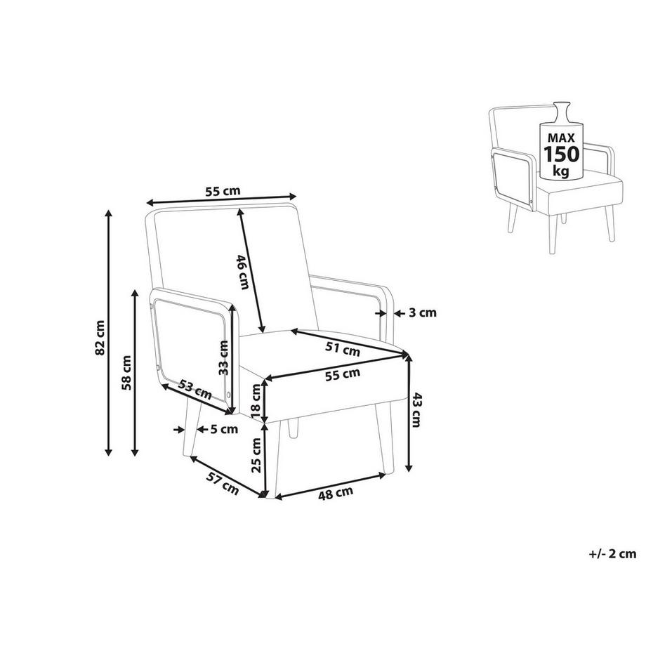 Beliani Sessel aus Bouclé Retro HOJBY  