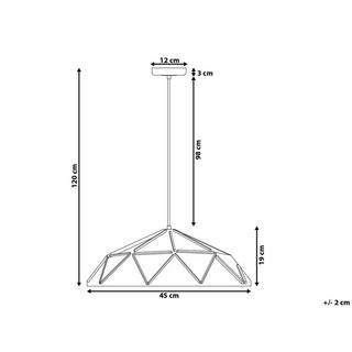 Beliani Lampe suspension en Métal Moderne SENIA  