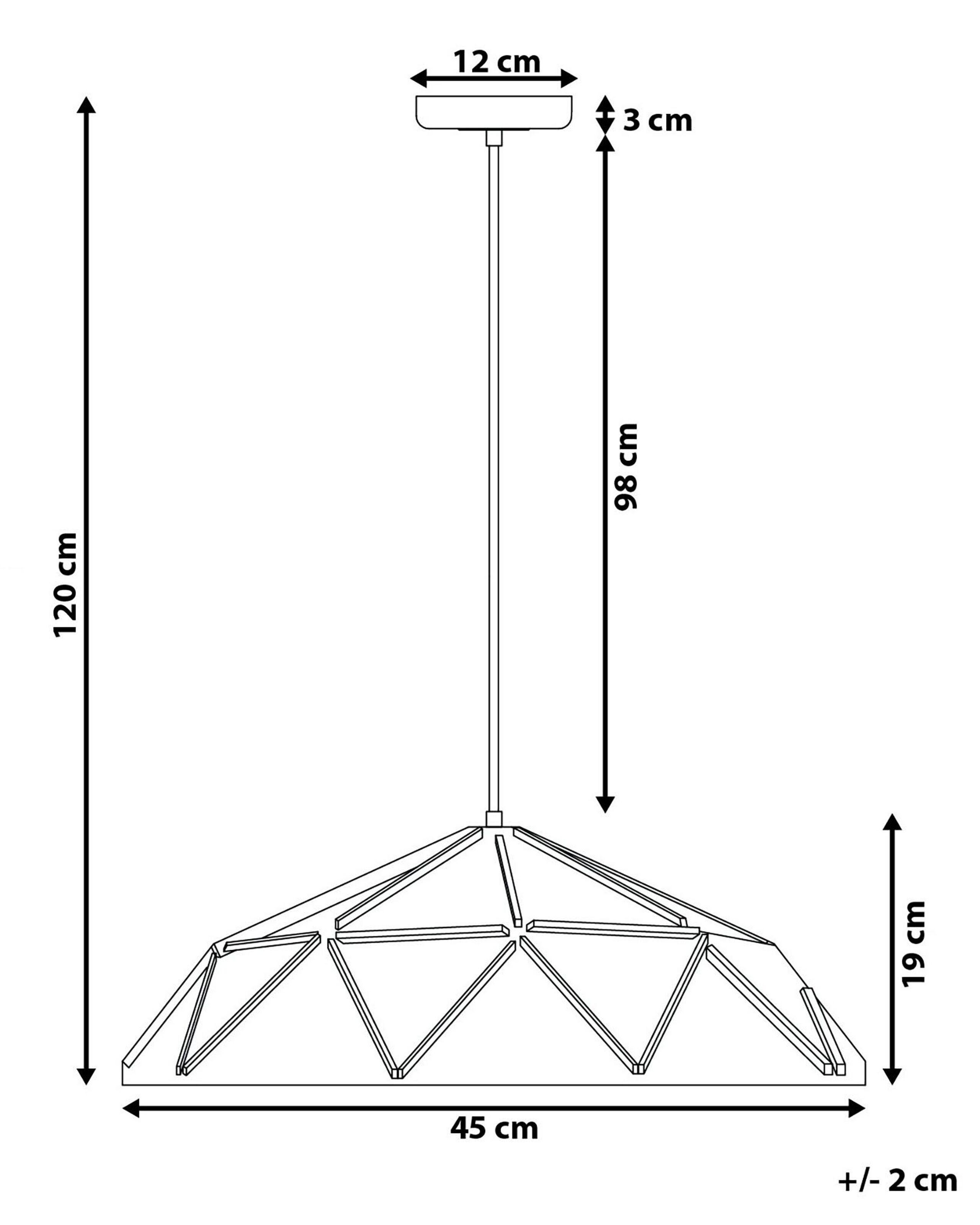 Beliani Lampe suspension en Métal Moderne SENIA  