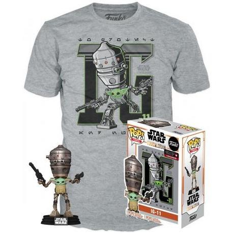 Funko  Funko Pop ! SW Mandalorian : IG-11 Excl w/ T-Shirt (M) 