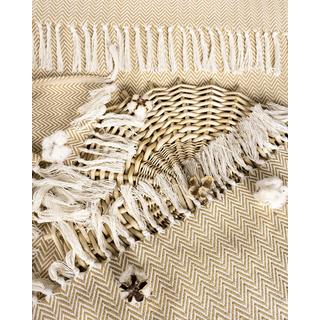 Alopini Coperta in Cotone Frangiata Premium  