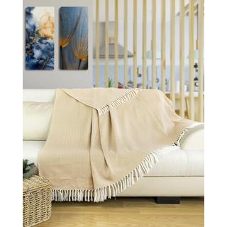 Alopini Coperta in Cotone Frangiata Premium  