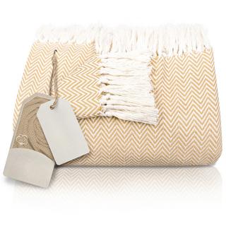 Alopini Coperta in Cotone Frangiata Premium  