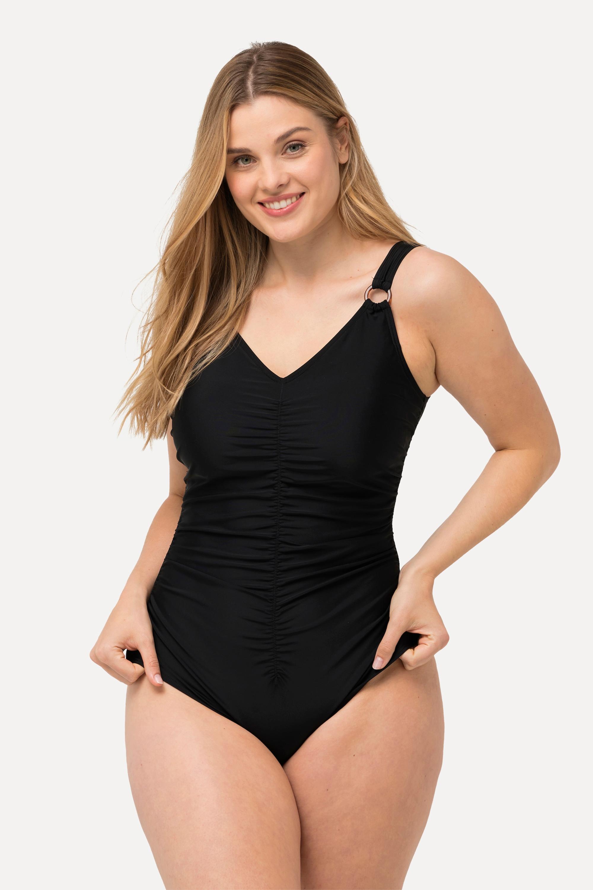 Ulla Popken  Maillot de bain, cactus, bonnets souples, anneaux fantaisie, matière recyclée 