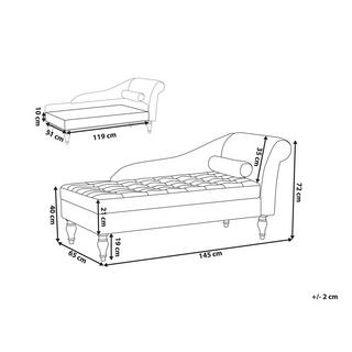 Beliani Chaise longue en Velluto Retrò PESSAC  