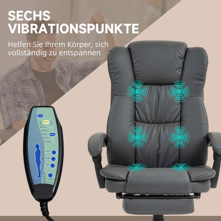Vinsetto  Bürostuhl mit Massagefunktion 