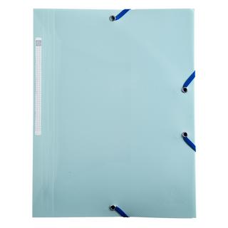 Exacompta Sammelmappe A4 mit Gummizug und 3 Klappen, Recycling-PP, BeeBlue - x 24  