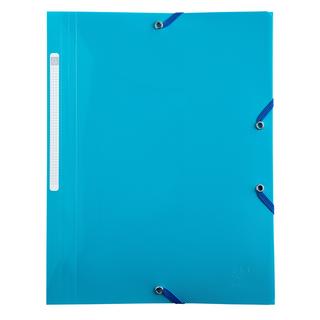 Exacompta Sammelmappe A4 mit Gummizug und 3 Klappen, Recycling-PP, BeeBlue - x 24  