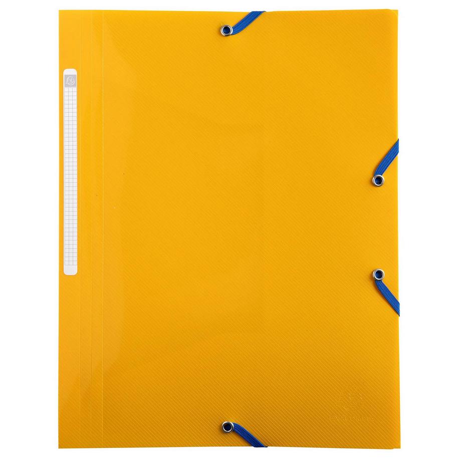 Exacompta Chemise à élastiques 3 rabats polypropylène recyclé BeeBlue - A4 - x 24  