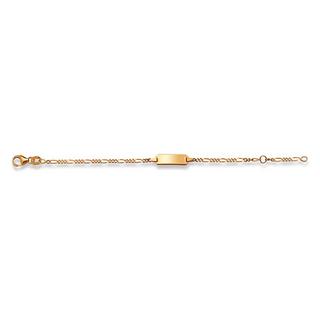 MUAU Schmuck  Plaketten-Armband Gelbgold 750 Figaro, 1.8mm, 14cm 