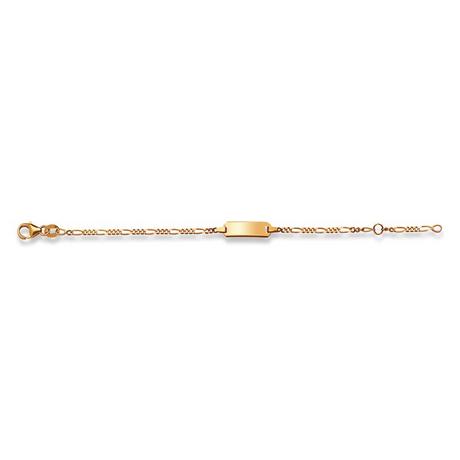 MUAU Schmuck  Plaketten-Armband Gelbgold 750 Figaro, 1.8mm, 14cm 