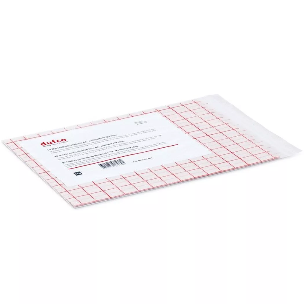 dufco -  Selbstklebefolie A4 6450.001 glasklar glossy, PVC, 10 Bl., One Size