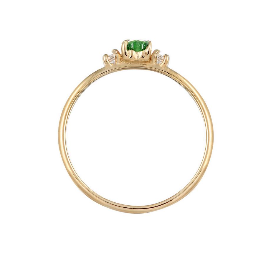 Elli  Bague Bague Cœur Zirconia 925 Sterling Silver Gold-Plated 