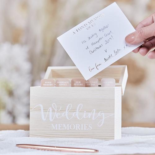 Ginger Ray  Memory box mariage en bois 