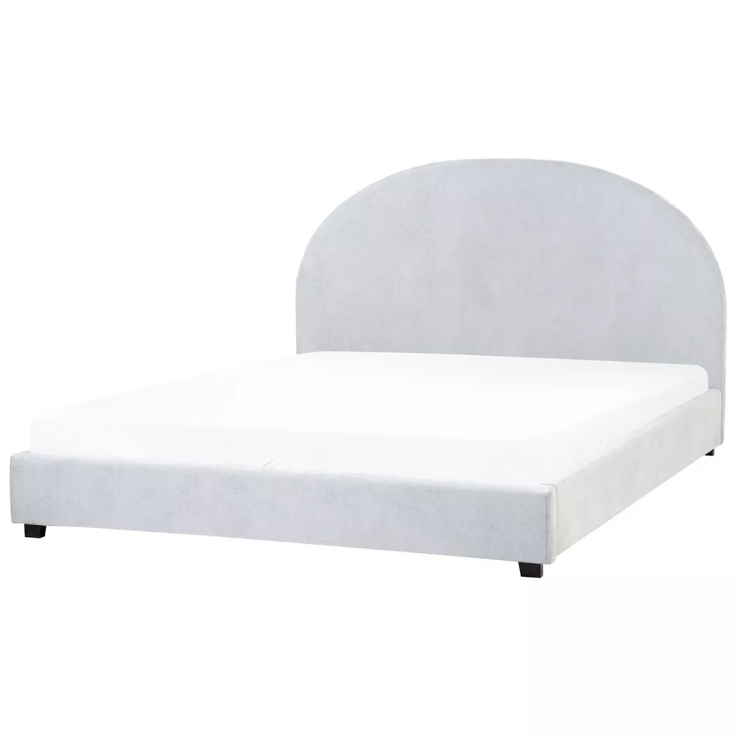 Beliani - Wasserbett aus Stoff  VAUCLUSE, Hellblau