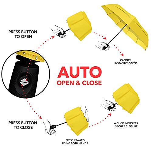 Alopini  Regenschirm - Taschenschirm - Öffnen und Schließen automatisch - Klein, kompakt, leicht, stark, 