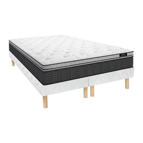 DREAMEA Ensemble sommier + matelas ressorts ensachés surmatelas intégré GAMIANI de DREAMEA  10  