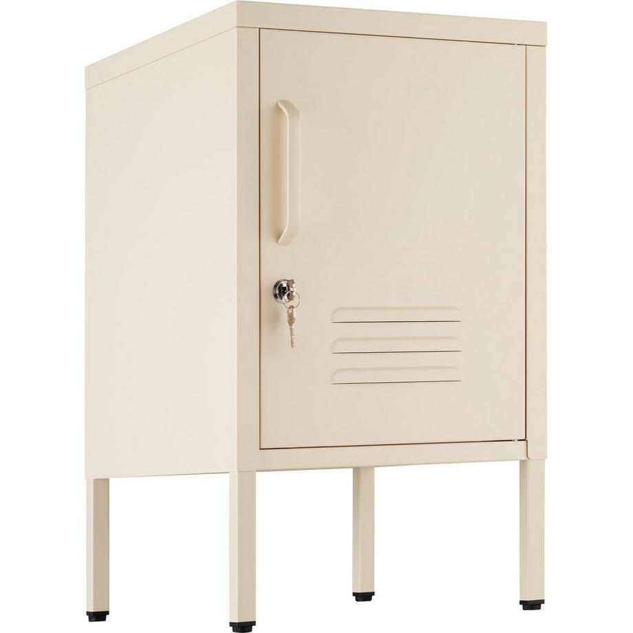 Tectake comodino in metallo moderno Baker porta chiudibile con chiusura magnetica  