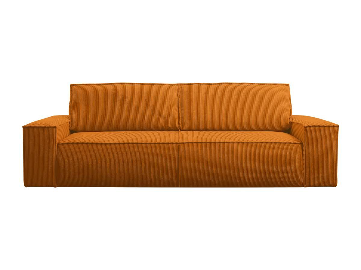 PASCAL MORABITO Schlafsofa 4-Sitzer - Cord - Hellorange - AMELIA  