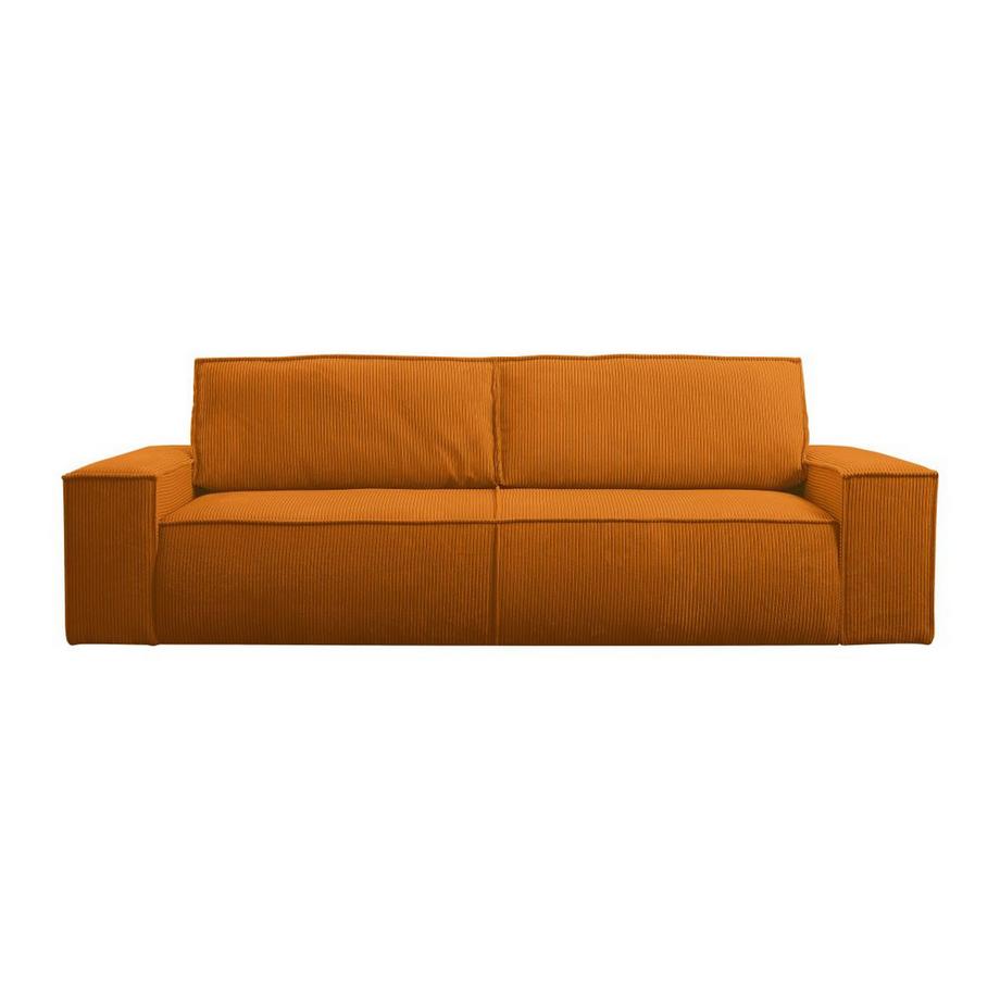 PASCAL MORABITO Schlafsofa 4-Sitzer - Cord - Hellorange - AMELIA  