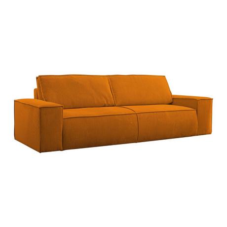 PASCAL MORABITO Schlafsofa 4-Sitzer - Cord - Hellorange - AMELIA  