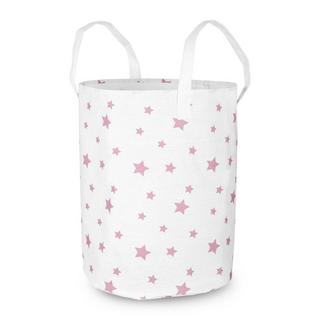 B2X Spielzeugkorb Nukido - Weiß mit Sternen  