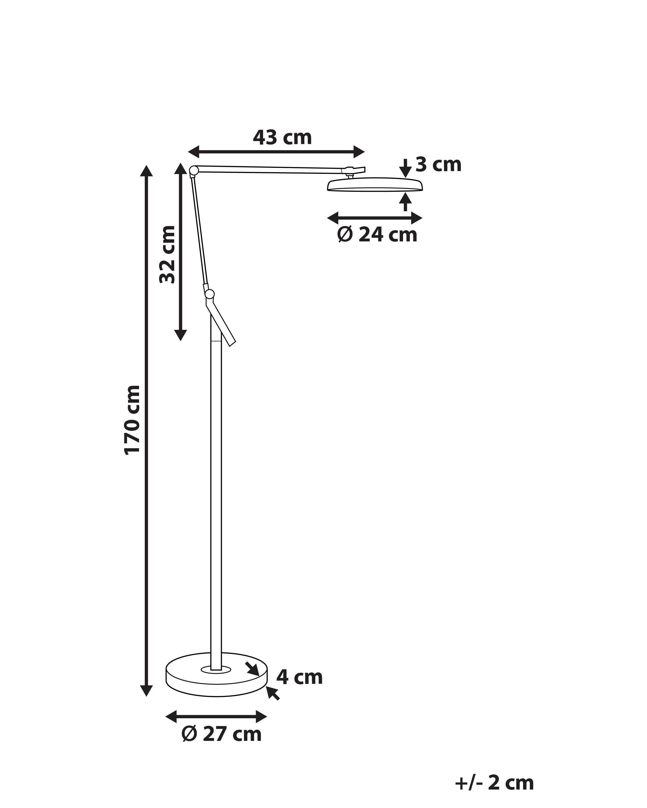 Beliani Lampada da pavimento en Materiale sintetico Moderno CARINA  