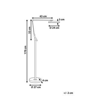 Beliani Lampada da pavimento en Materiale sintetico Moderno CARINA  