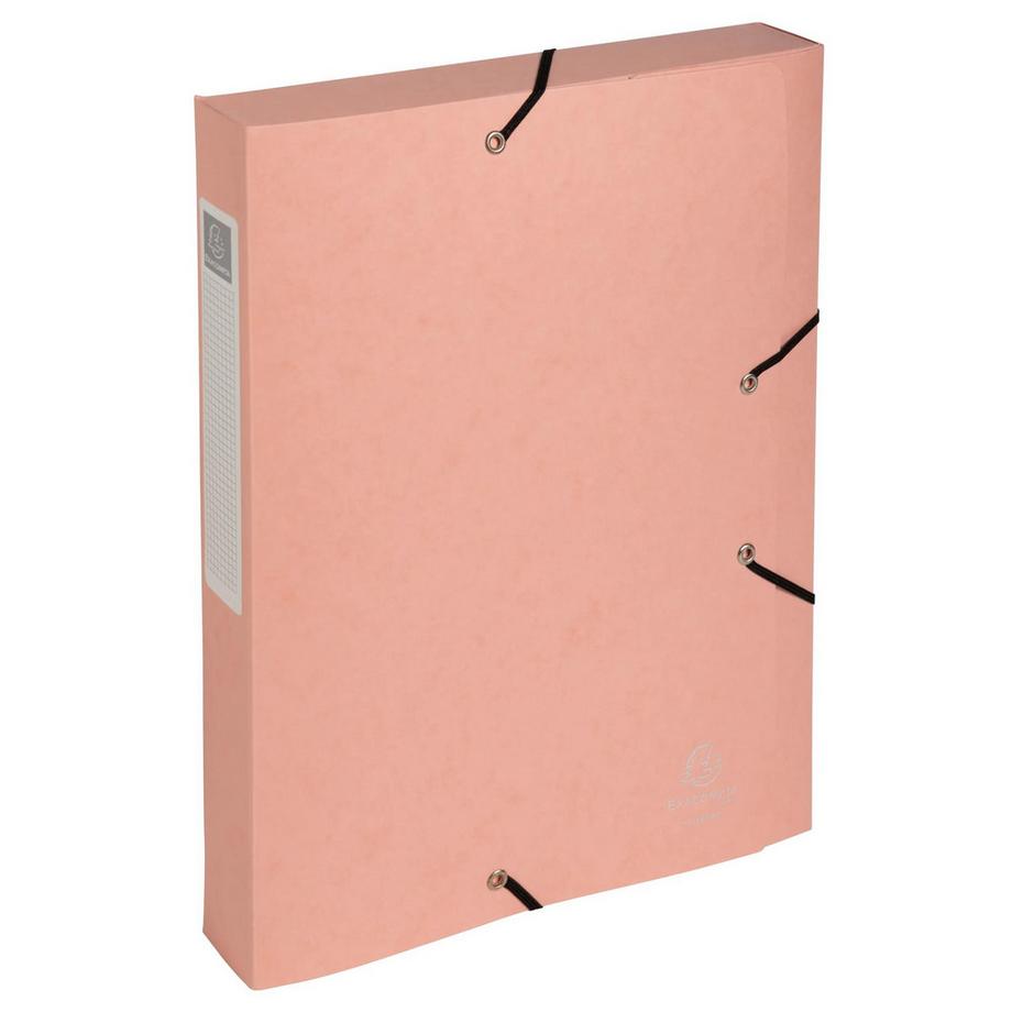 Exacompta Boite de classement Cartobox livrée à plat Dos 40mm carte lustrée Aquarel - A4 - x 10  