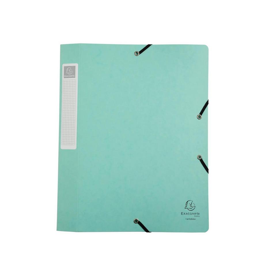 Exacompta Boite de classement Cartobox livrée à plat Dos 40mm carte lustrée Aquarel - A4 - x 10  