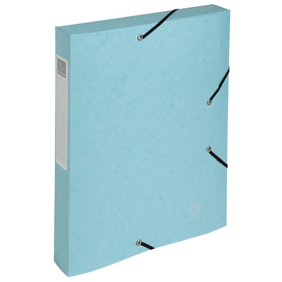 Exacompta Boite de classement Cartobox livrée à plat Dos 40mm carte lustrée Aquarel - A4 - x 10  
