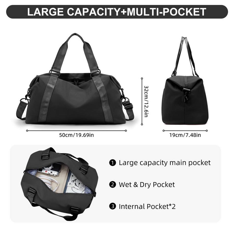 Only-bags.store Weekender Duffle Bag mit Trolley-Hülle  