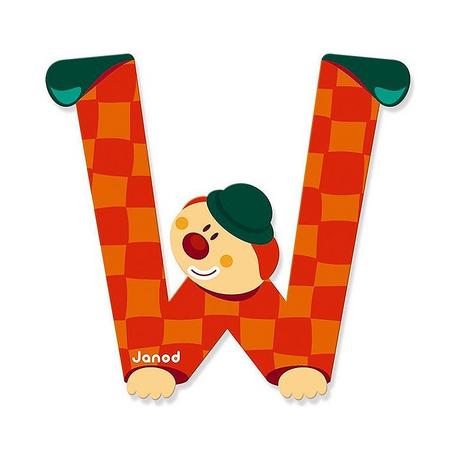 Janod Buchstaben Clown W  
