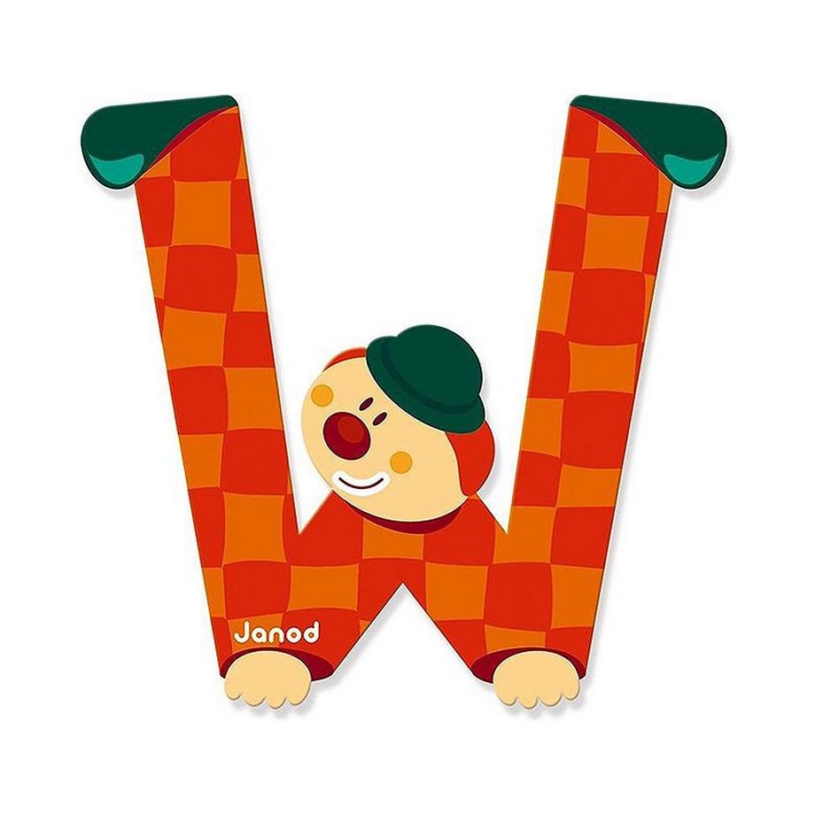 Janod Buchstaben Clown W  