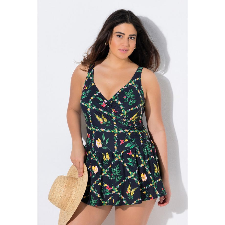 Ulla Popken Robe de Bain Bonnets Souples Armatures Bretelles Réglables Recyclée  