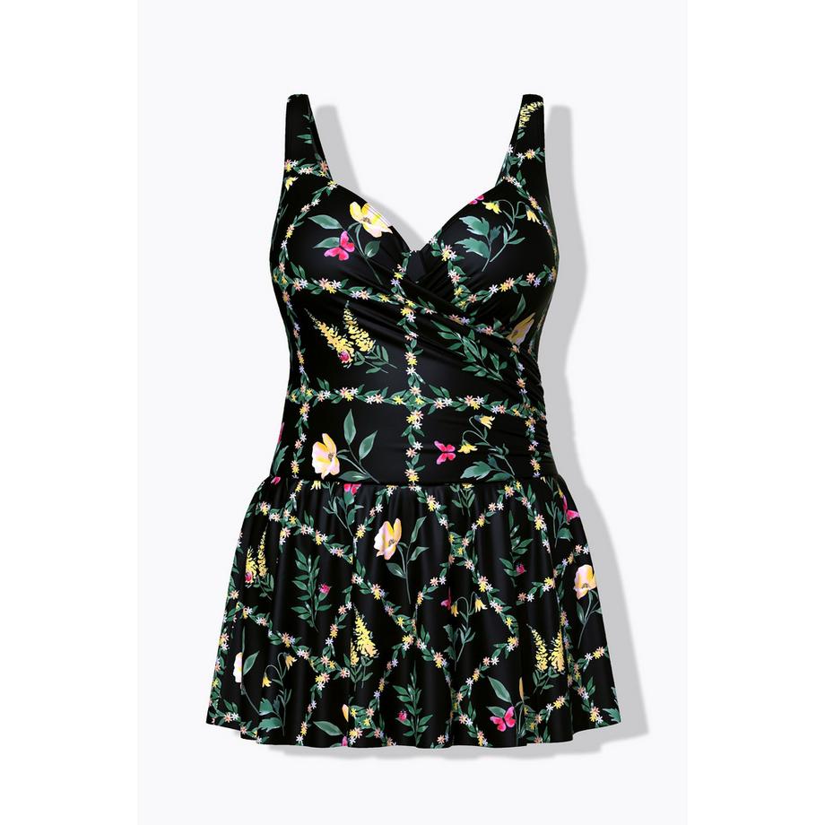 Ulla Popken Robe de Bain Bonnets Souples Armatures Bretelles Réglables Recyclée  