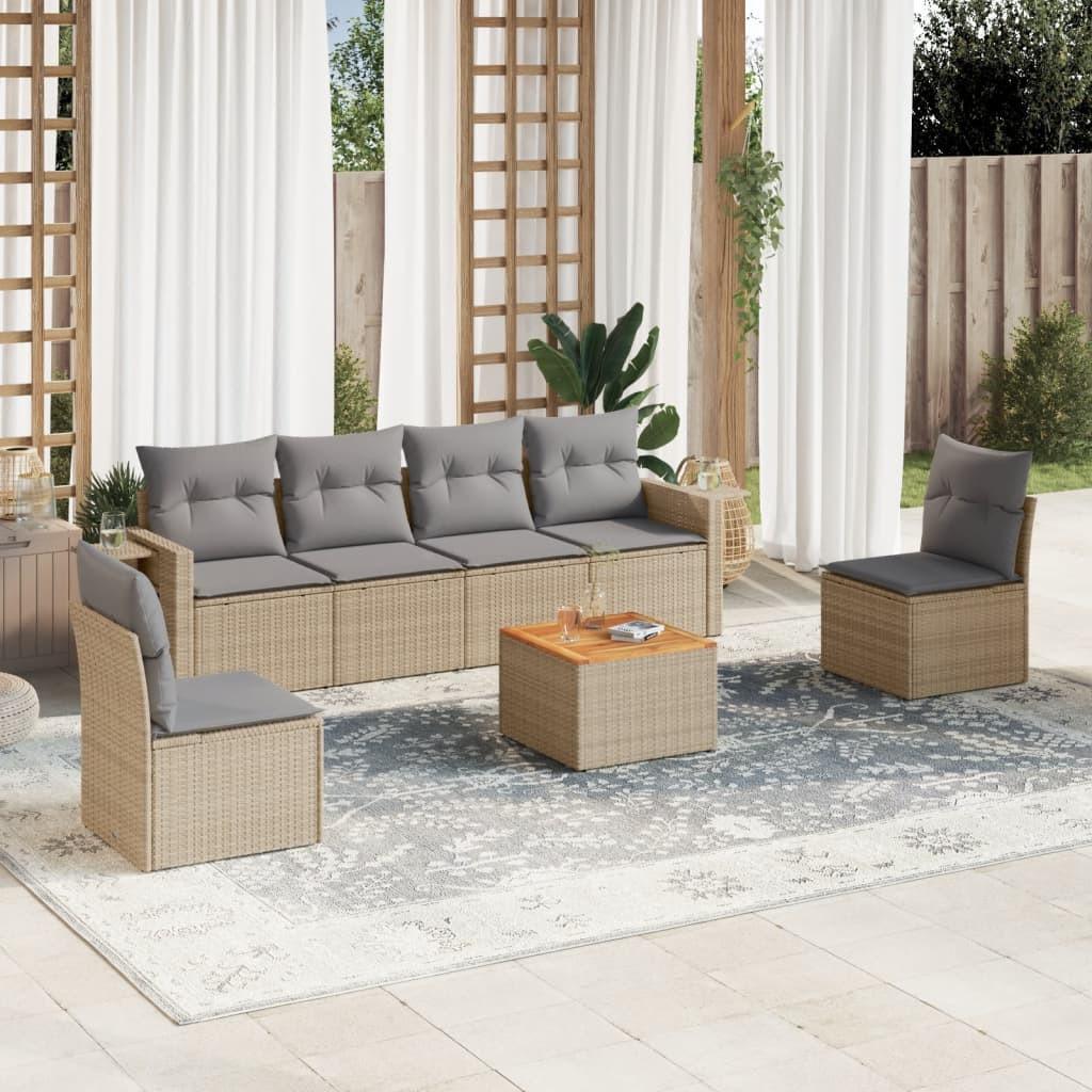 VidaXL set divano da giardino Polirattan  