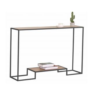 Calicosy Console moderne 2 niveaux décor chêne L120cm  