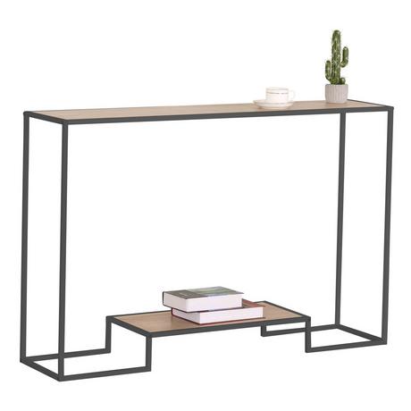 Casâme Console moderne 2 niveaux décor chêne  